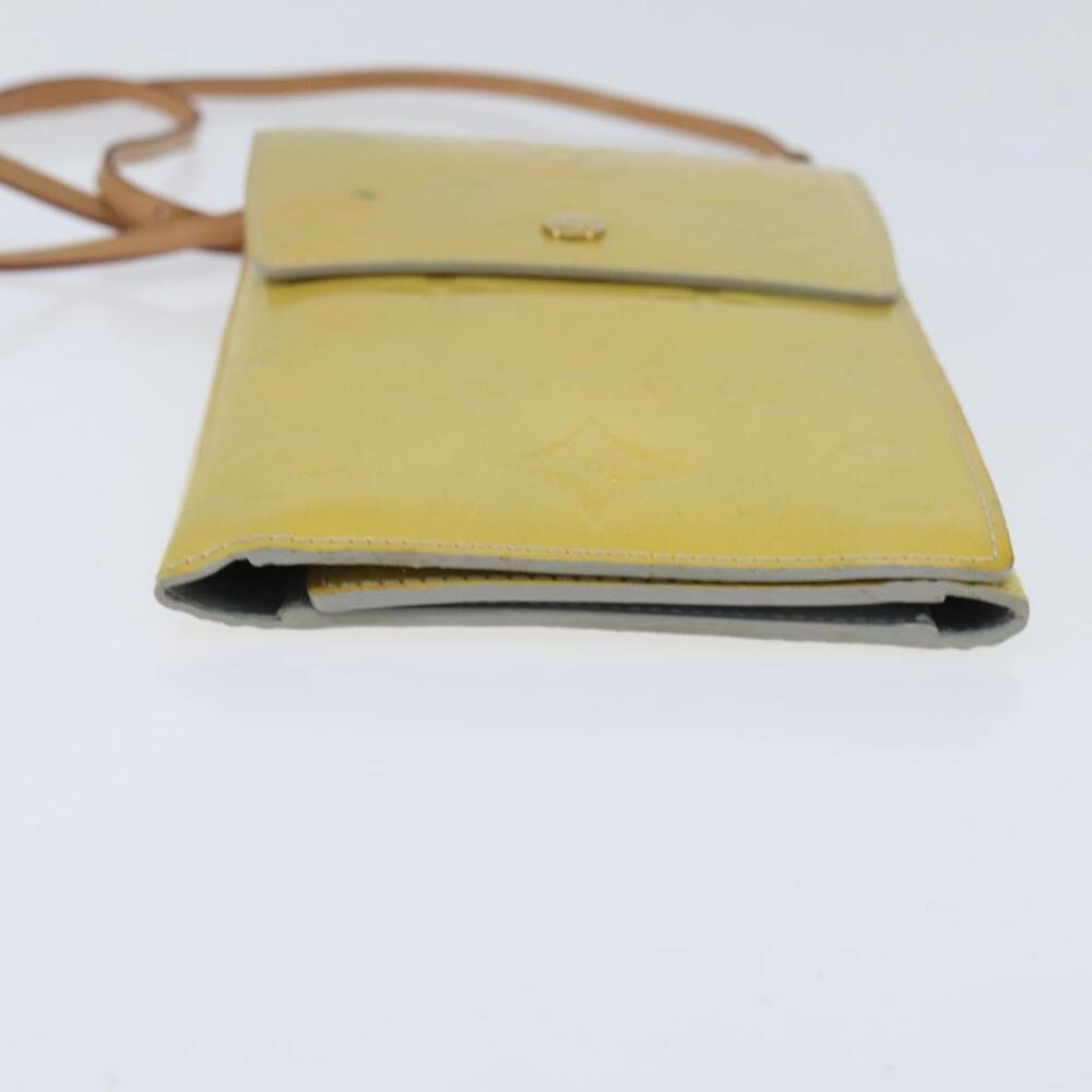 LOUIS VUITTON Monogram Vernis Walker Wallet Lime Yellow M91074 LV Auth hk3224 - Picture 5 of 16